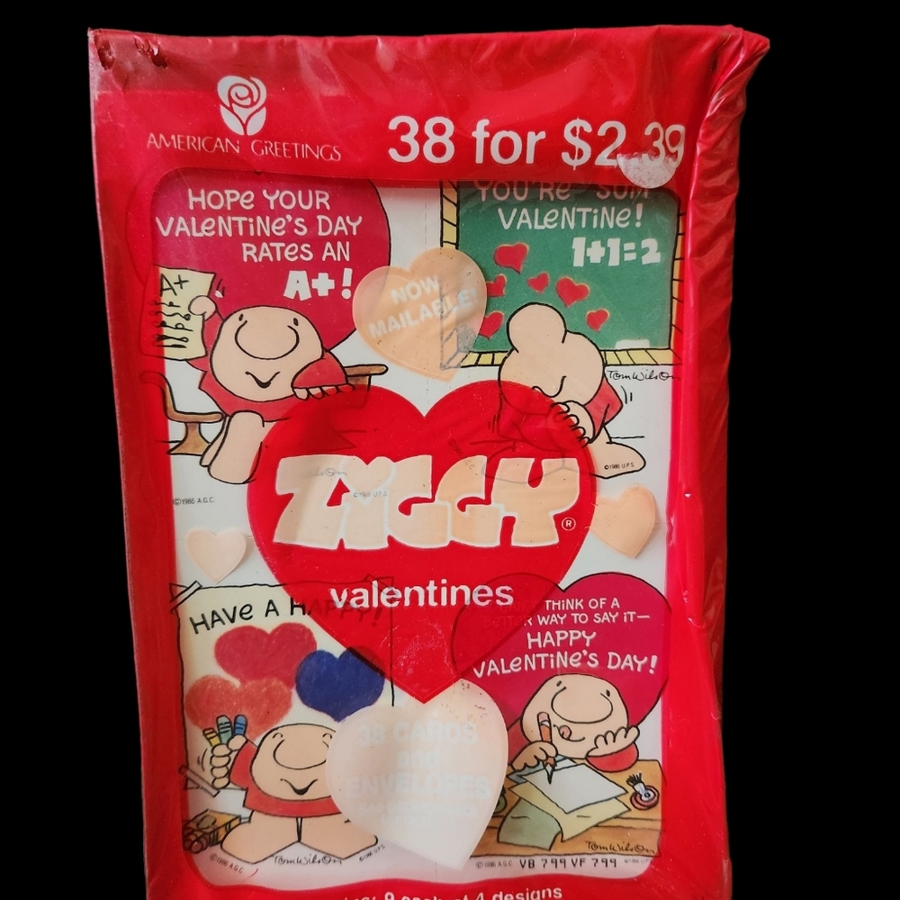 NIP Vintage 1990 Ziggy Valentines Cards including 2 Teacher Cards